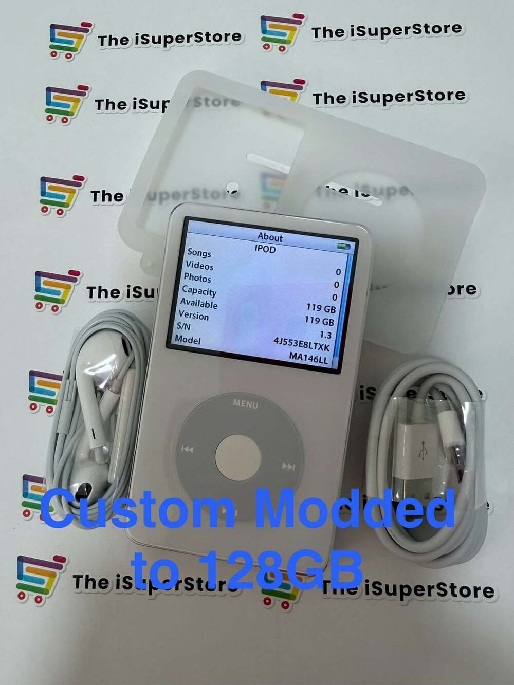 Custom Modded Apple iPod Classic 5th Generation 128GB SSD 1 YR CPS Warranty